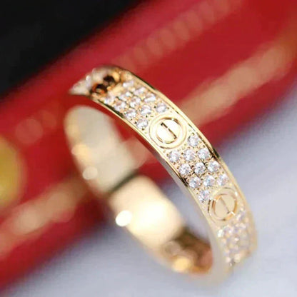 [⭐Clover Jewelry]LOVE RING 3.6MM DIAMOND PAVED