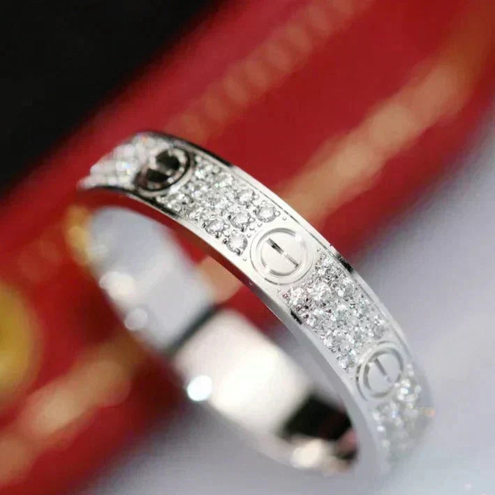 [⭐Clover Jewelry]LOVE RING 3.6MM DIAMOND PAVED