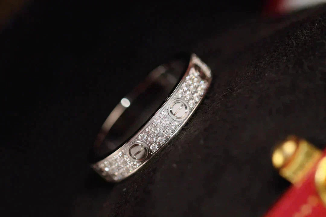 [⭐Clover Jewelry]LOVE RING 3.6MM DIAMOND PAVED