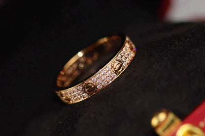[⭐Clover Jewelry]LOVE RING 3.6MM DIAMOND PAVED