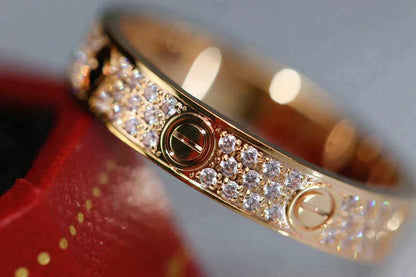 [⭐Clover Jewelry]LOVE RING 3.6MM DIAMOND PAVED