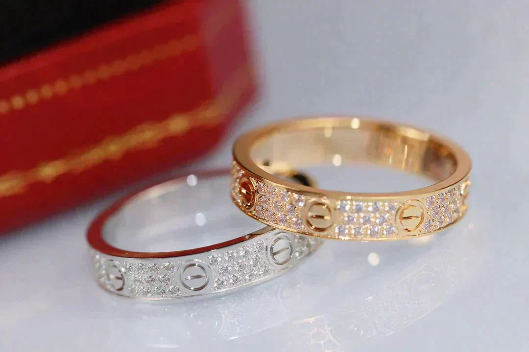 [⭐Clover Jewelry]LOVE RING 3.6MM DIAMOND PAVED