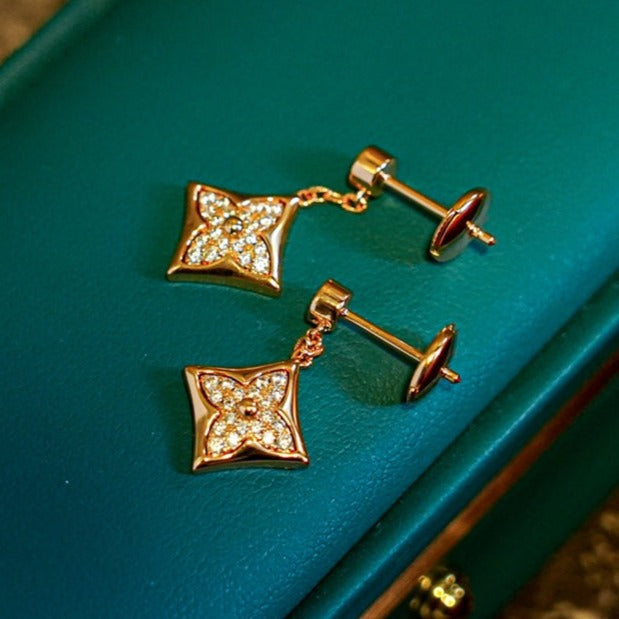 [⭐Clover Jewelry]STAR DIAMONDS EARRINGS GOLD