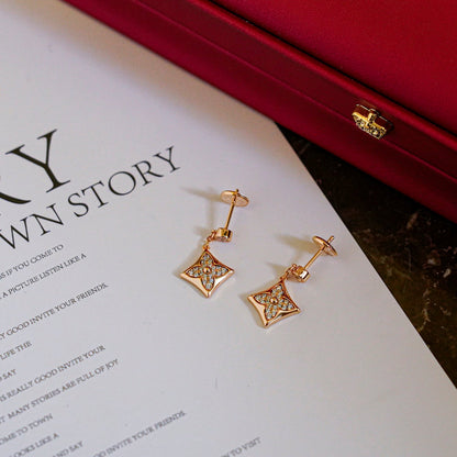 [⭐Clover Jewelry]STAR DIAMONDS EARRINGS GOLD