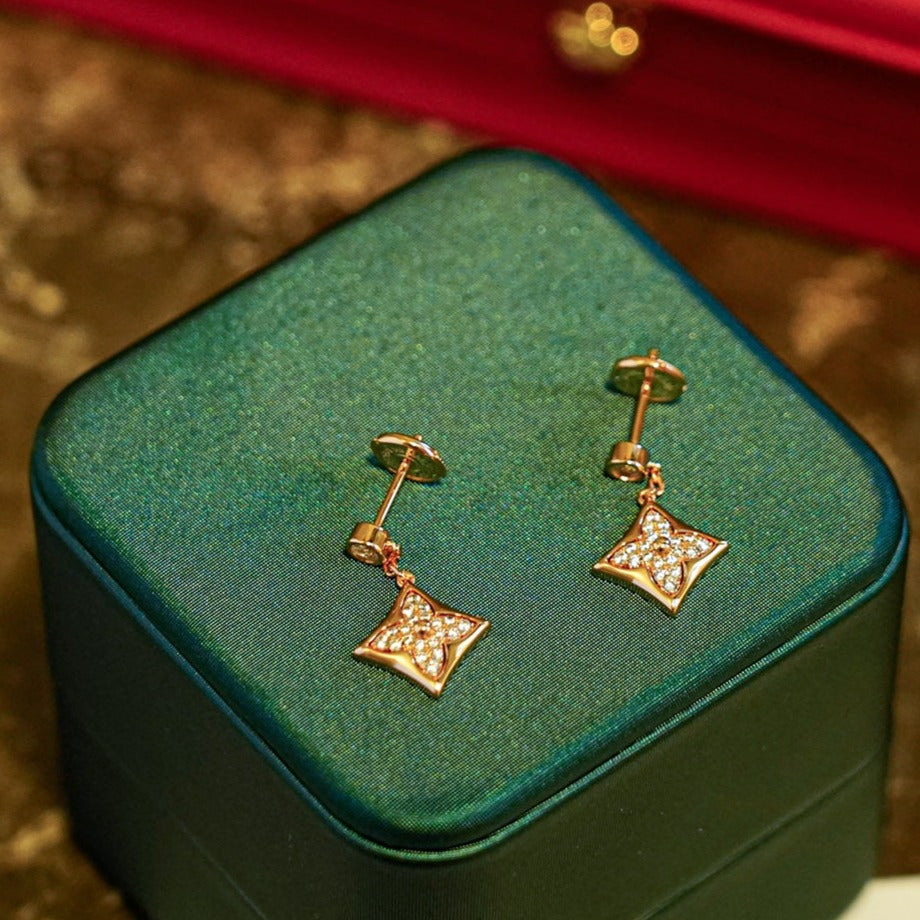 [⭐Clover Jewelry]STAR DIAMONDS EARRINGS GOLD