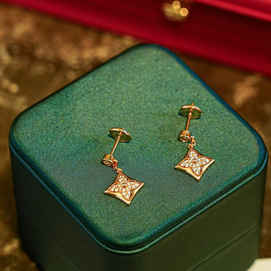 [⭐Clover Jewelry]STAR DIAMONDS EARRINGS GOLD