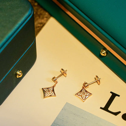 [⭐Clover Jewelry]STAR DIAMONDS EARRINGS GOLD