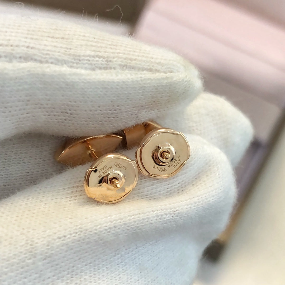 [⭐Clover Jewelry]DREAM EARRINGS 3 MOTIFS ONYX MOP PINK GOLD