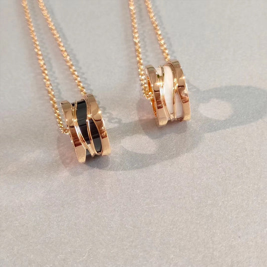 [⭐Clover Jewelry]ZERO 1 NECKLACE PINK GOLD