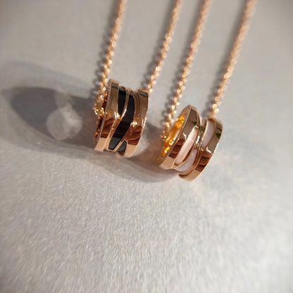 [⭐Clover Jewelry]ZERO 1 NECKLACE PINK GOLD