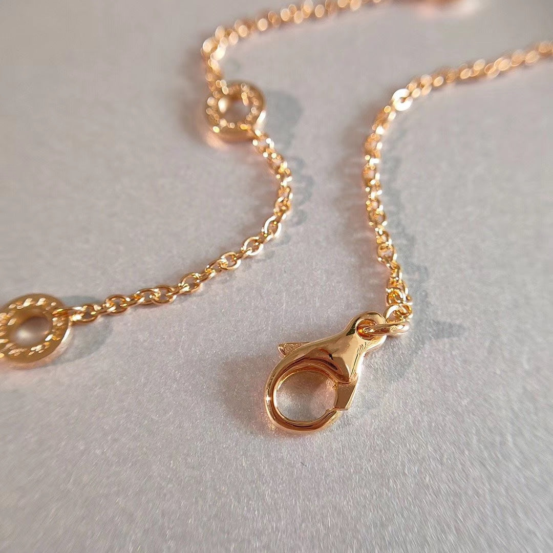 [⭐Clover Jewelry]ZERO 1 NECKLACE PINK GOLD