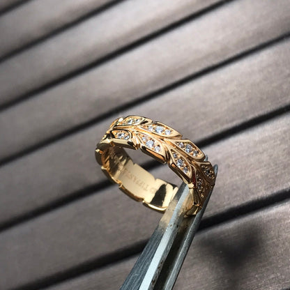[Clover Jewelry]OLIVE LEAF RING DIAMONDS