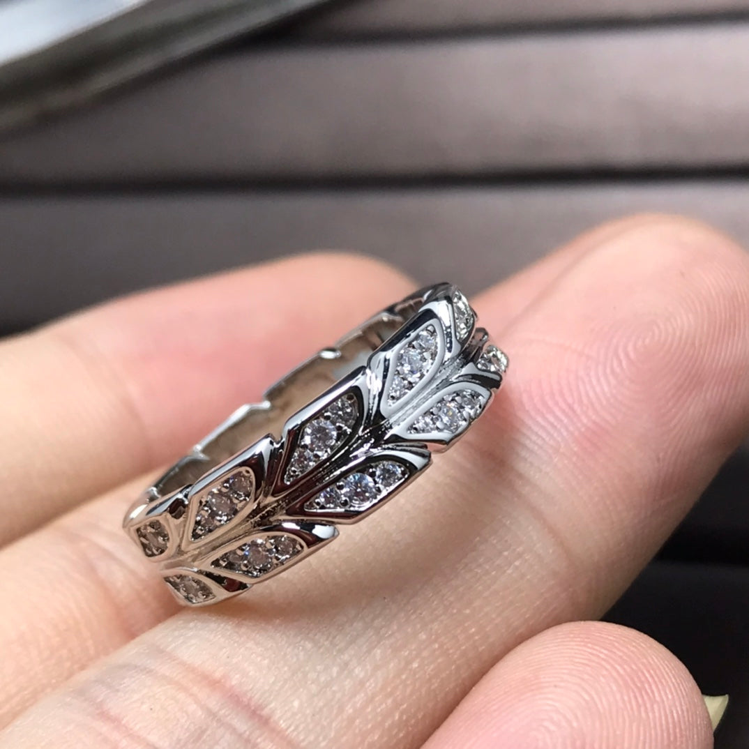 [Clover Jewelry]OLIVE LEAF RING DIAMONDS