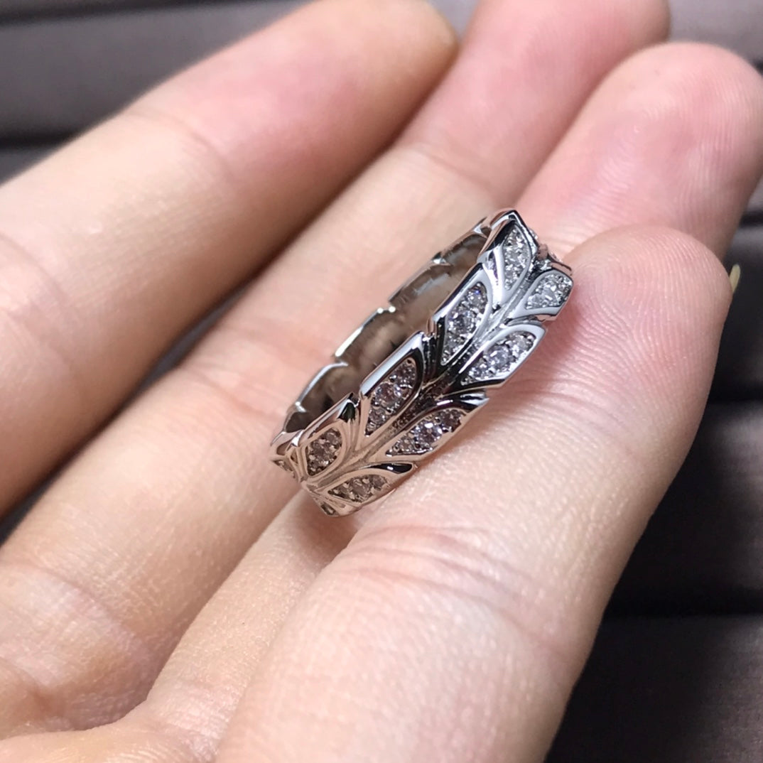 [Clover Jewelry]OLIVE LEAF RING DIAMONDS