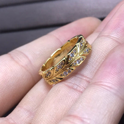 [Clover Jewelry]OLIVE LEAF RING DIAMONDS