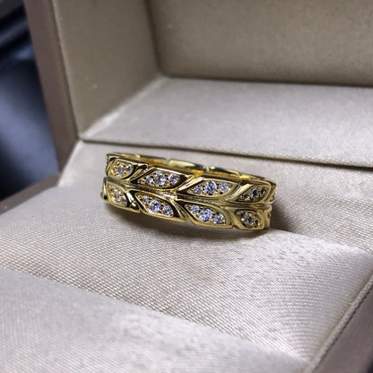 [Clover Jewelry]OLIVE LEAF RING DIAMONDS