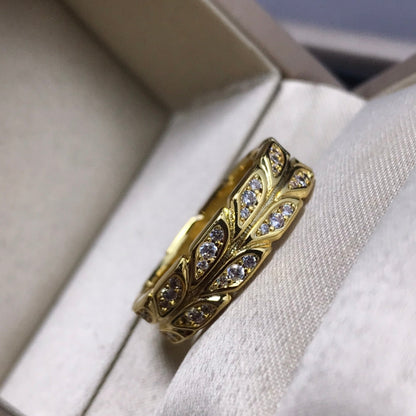 [Clover Jewelry]OLIVE LEAF RING DIAMONDS
