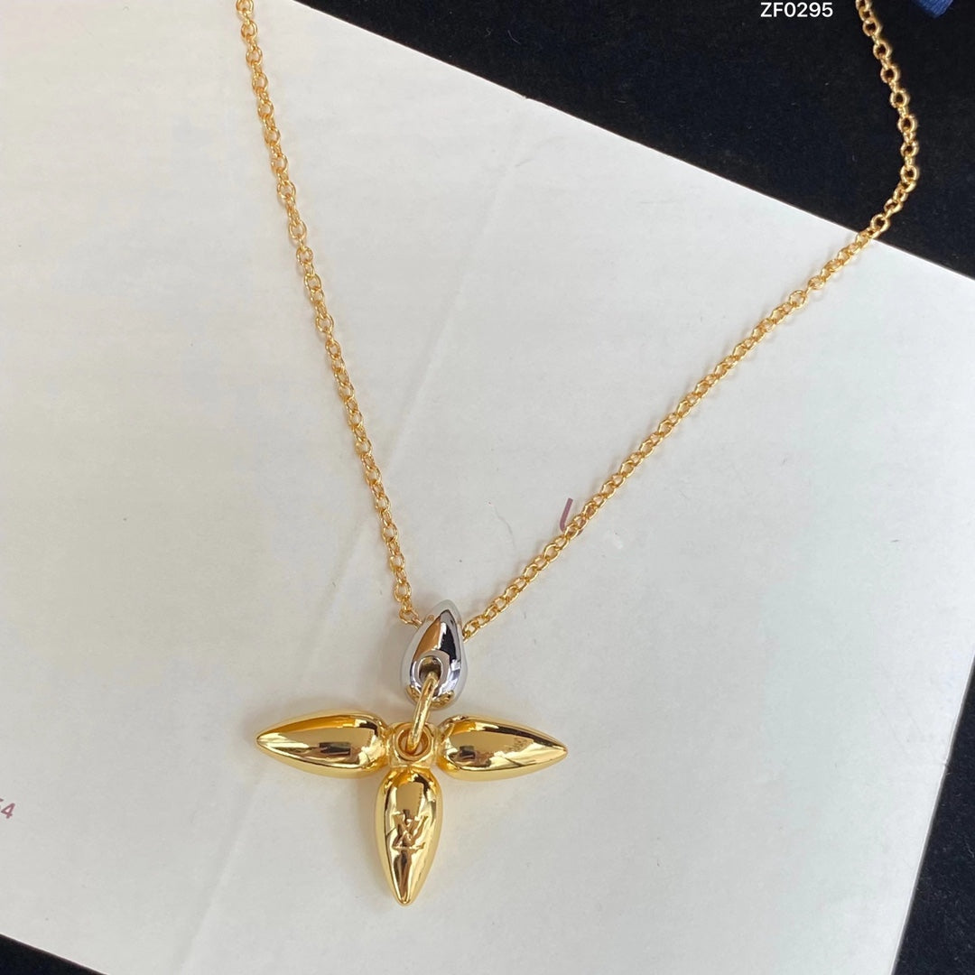 [⭐Clover Jewelry]LOUISETTE PEDANT GOLD NECKLACE