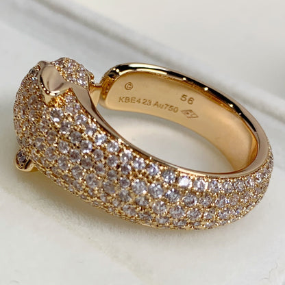 [⭐Clover Jewelry]PANTHERE PINK GOLD DIAMOND RING