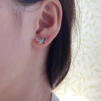 [⭐Clover Jewelry]BUTTERFLY DARK MOP  EARRINGS