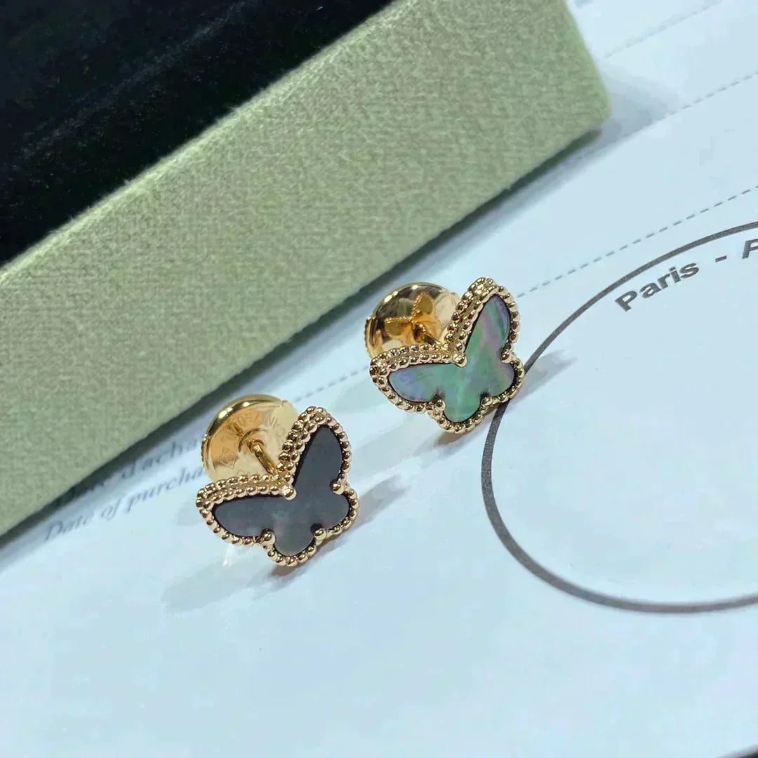 [⭐Clover Jewelry]BUTTERFLY DARK MOP  EARRINGS