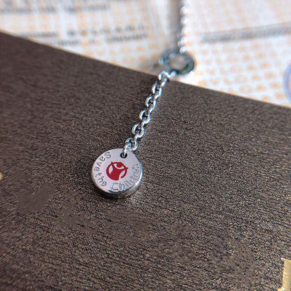 [⭐Clover Jewelry]ZERO 1 BLACK CERAMIC SILVER NECKLACE