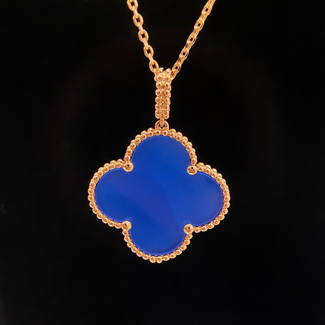 [⭐Clover Jewelry]CLOVER 25MM NECKLACE TURQUOISE ROSE GOLD