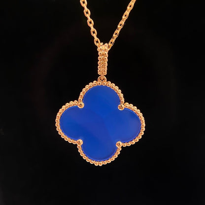 [⭐Clover Jewelry]CLOVER 25MM NECKLACE TURQUOISE ROSE GOLD