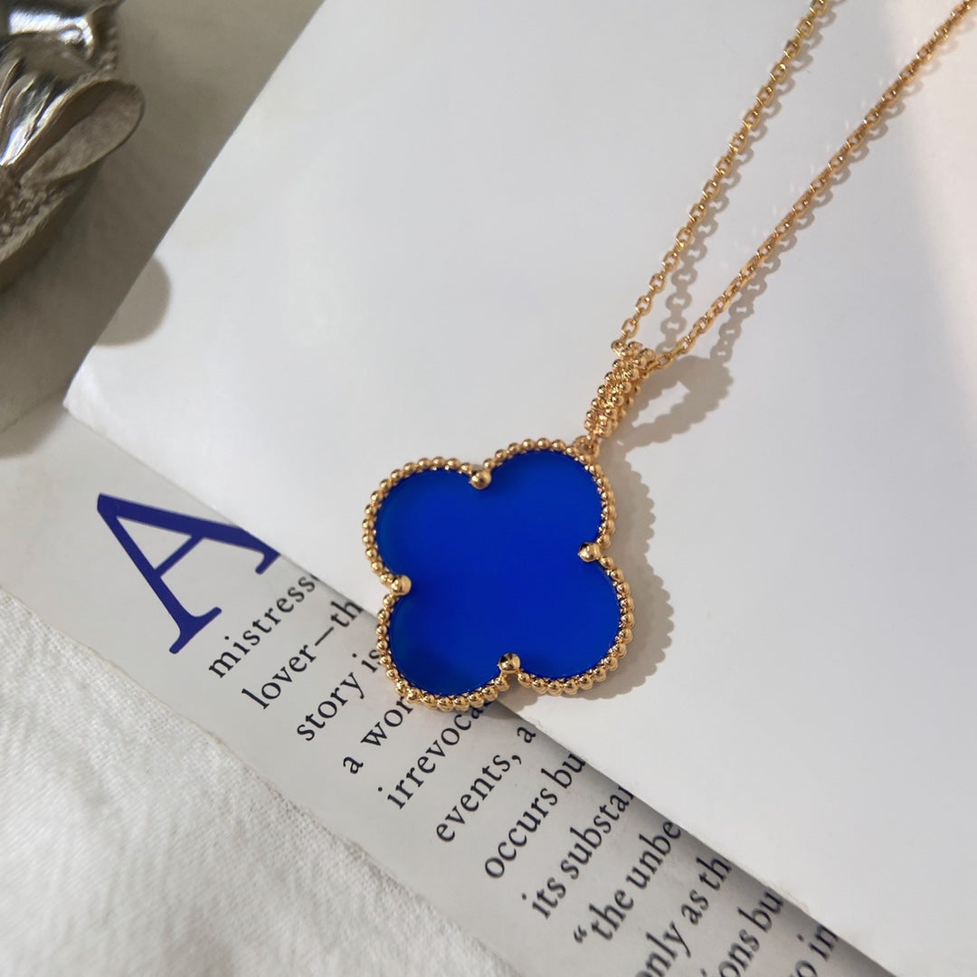 [⭐Clover Jewelry]CLOVER 25MM NECKLACE TURQUOISE ROSE GOLD