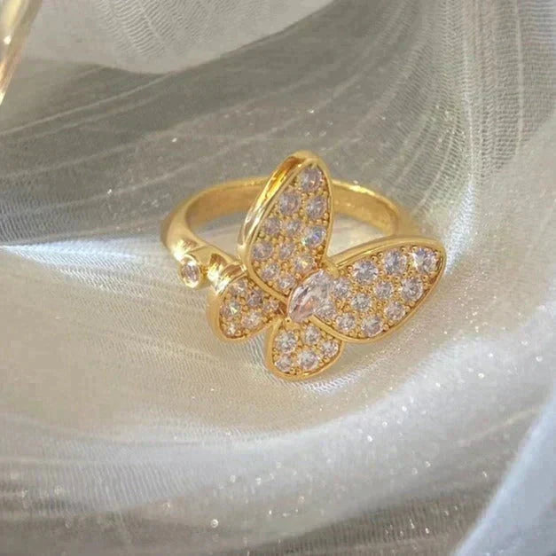 [⭐Clover Jewelry]BUTTERFLY DIAMOND RING