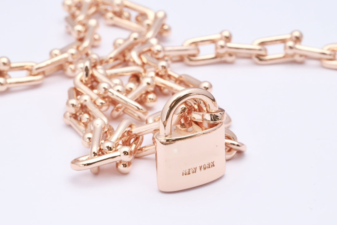 [Clover Jewelry]HARDWEAR PINK GOLD WRAP NECKLACE