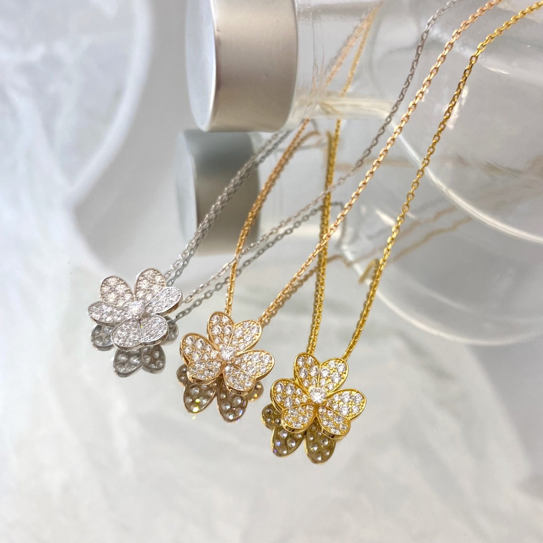 [⭐Clover Jewelry]FLOWER DIAMOND NECKLACE