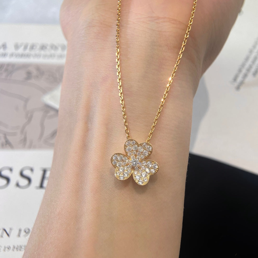 [⭐Clover Jewelry]FLOWER DIAMOND NECKLACE