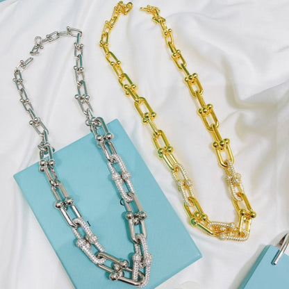 [Clover Jewelry]HARDWEAR NECKLACE DIAMOND PAVED