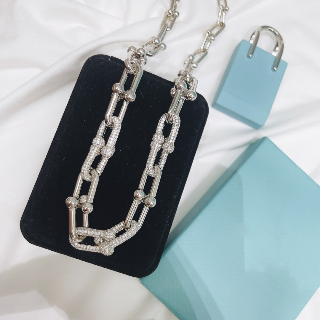 [Clover Jewelry]HARDWEAR NECKLACE DIAMOND PAVED