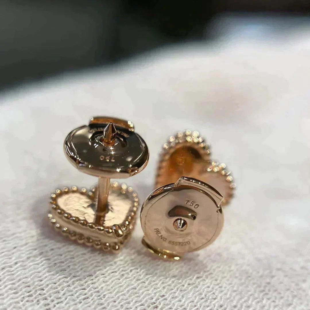 [⭐Clover Jewelry]HEART CARNELIAN STUD EARRINGS