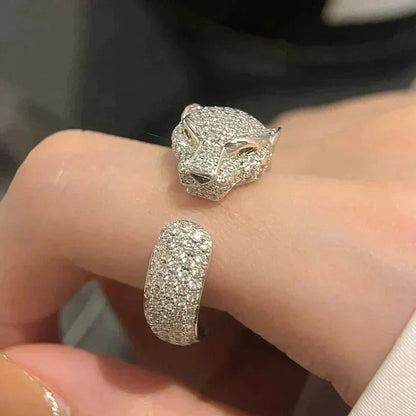 [⭐Clover Jewelry]PANTHERE 5.5MM ALL DIAMOND RING