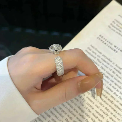 [⭐Clover Jewelry]PANTHERE 5.5MM ALL DIAMOND RING