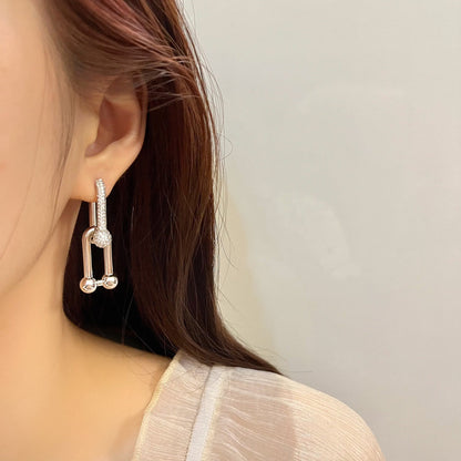 [Clover Jewelry]HARDWEAR DROP DIAMONDS EARRINGS