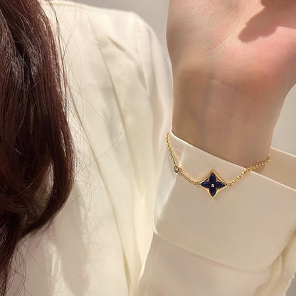 [⭐Clover Jewelry]COLOR STAR PINK GOLD DIAMOND BRACELET