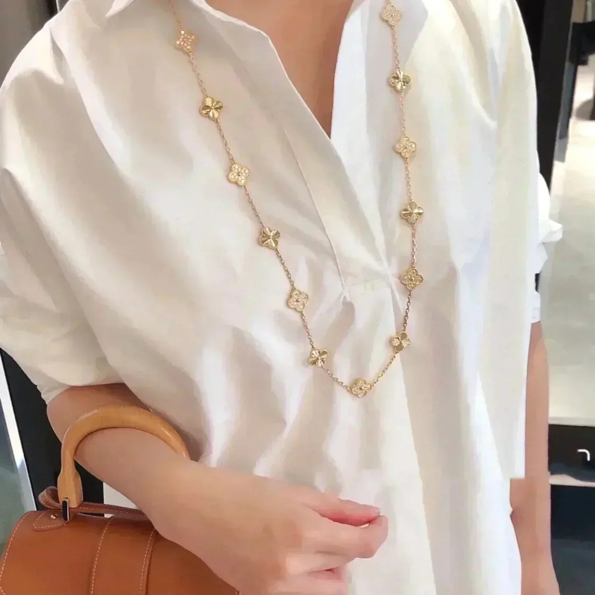 [⭐Clover Jewelry]CLOVER 20 MOTIFS LASER DIAMOND NECKLACE
