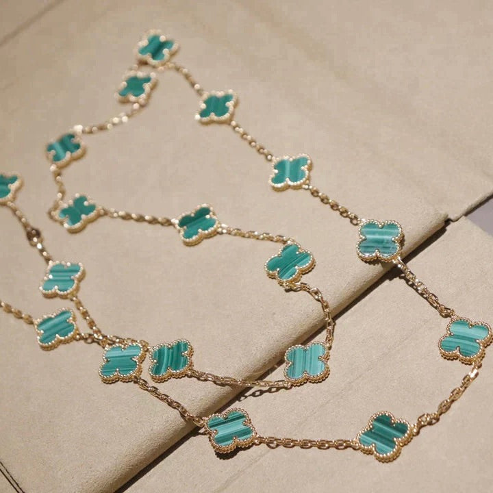 [⭐Clover Jewelry]CLOVER 20 MOTIFS MALACHITE GOLD