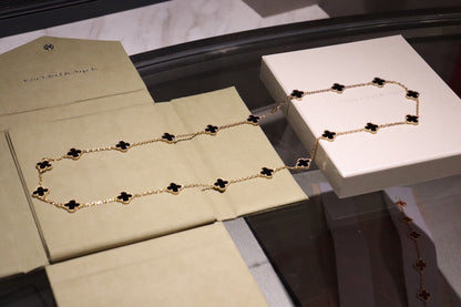 [⭐Clover Jewelry]CLOVER 20 MOTIFS ONYX ROSE GOLD