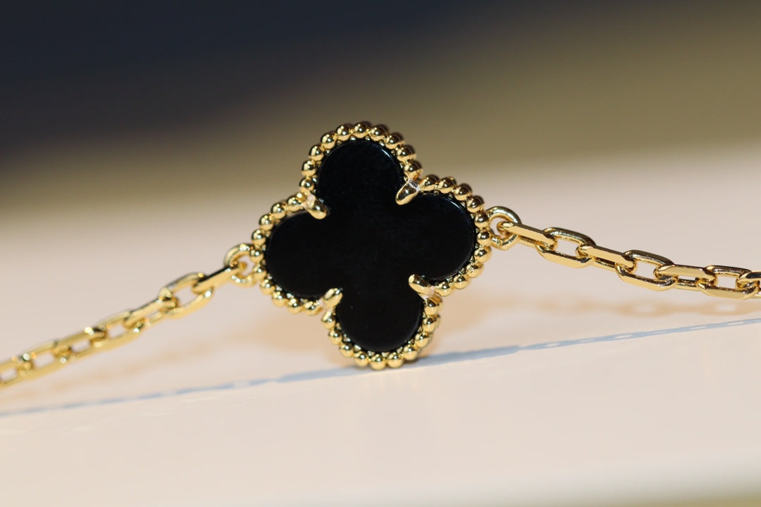 [⭐Clover Jewelry]CLOVER 20 MOTIFS ONYX ROSE GOLD