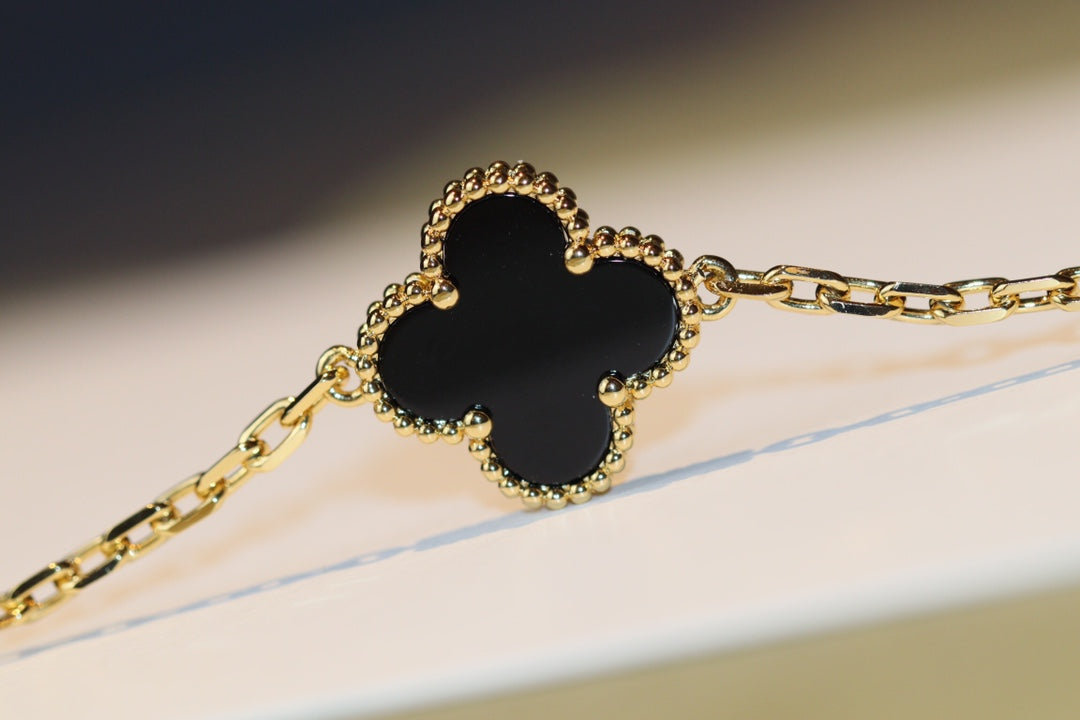 [⭐Clover Jewelry]CLOVER 20 MOTIFS ONYX ROSE GOLD