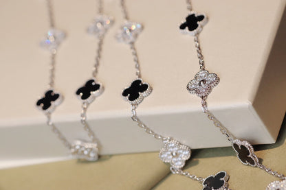 [⭐Clover Jewelry]CLOVER 20 MOTIFS ONYX DIAMOND SILVER