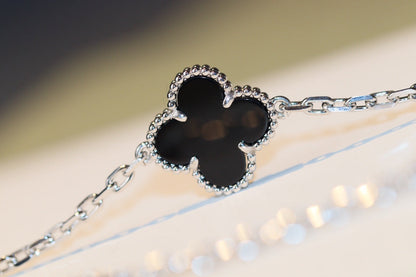 [⭐Clover Jewelry]CLOVER 20 MOTIFS ONYX DIAMOND SILVER