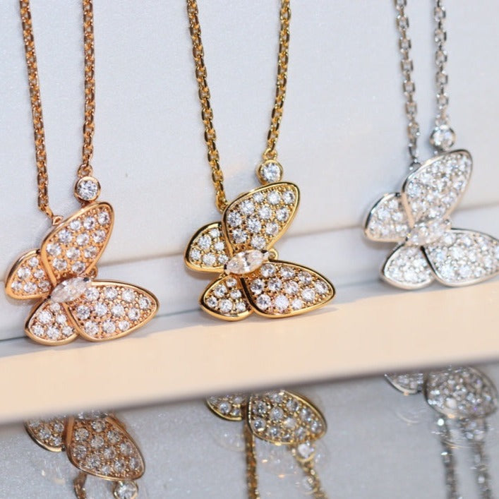 [⭐Clover Jewelry]BUTTERFLY DIAMOND NECKLACE