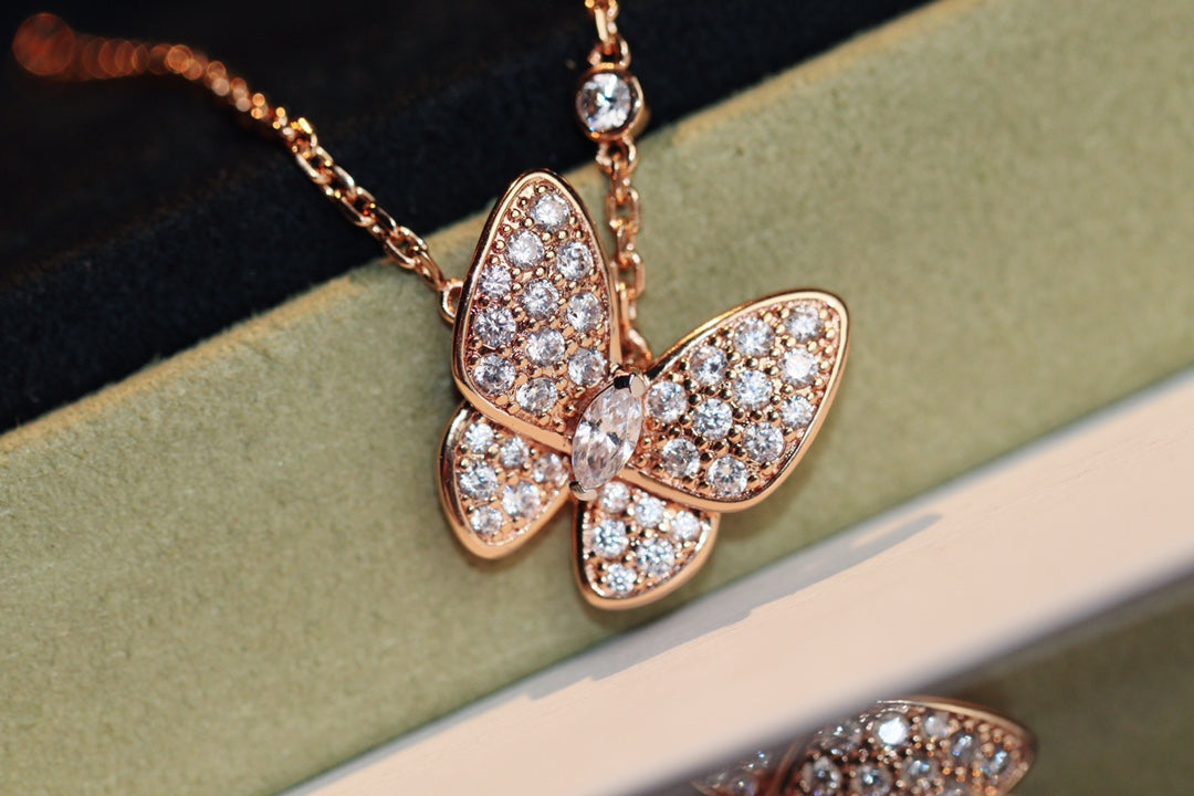 [⭐Clover Jewelry]BUTTERFLY DIAMOND NECKLACE