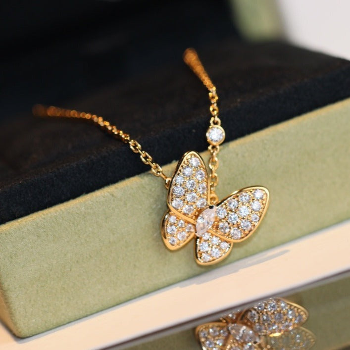 [⭐Clover Jewelry]BUTTERFLY DIAMOND NECKLACE